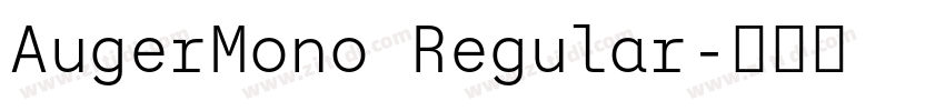 AugerMono Regular字体转换
